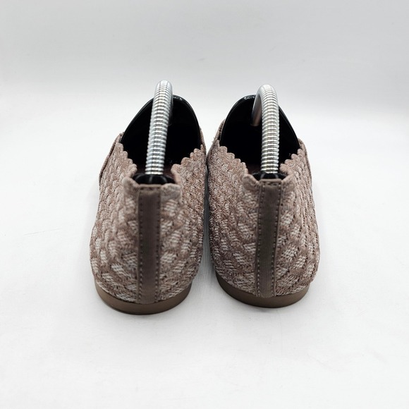Skechers Womens Cleo Honeycomb Flats Size 6 Taupe Woven Stretch Cushioned 44882 - Picture 5 of 13